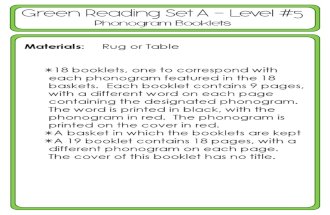 #5 Green Reading - Phonogram Word Booklets - Set A