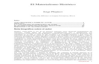 Microsoft Word - Plejanov El Materialismo Historico.doc - Plejanov, Jorge