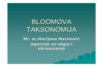 Bloomova taksonomija - ppt