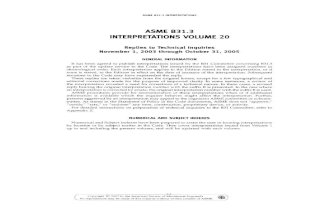 ASME B31.3 Interpretations Imposed Displ
