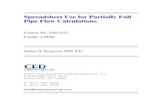 Partially Full Pipe Flow Calculations