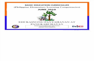 BEC PELC 2010 - Edukasyong Pantahanan at Pangkabuhayan (EPP)