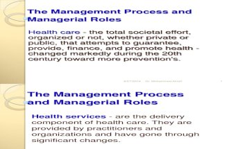 The Management Process and Managerial Roles