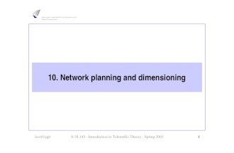 Network Planning and Dimenssiong