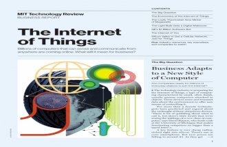 MIT Technology Review Business Report the Internet of Things