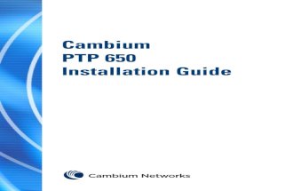 Cambium PTP 650 Series 01-11 Installation Guide