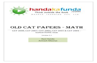 Handa Ka Funda - Old CAT Papers - Maths