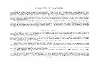 Creer y Saber (Mosterin)
