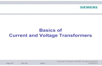 CT and VT Basics Siemens