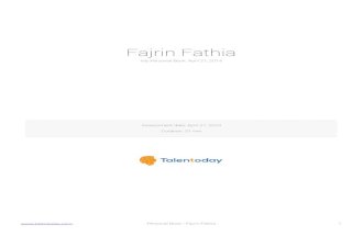 Talentoday Personal Book: Fajrin Fathia