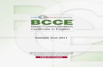BCCE Sample Test January 2011