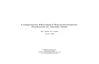 Component Thermal Characterization: Transient to steady state