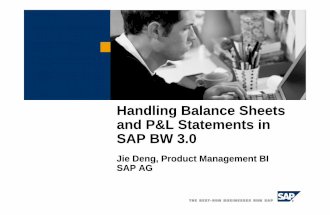 948 Handling Balance Sheets and Pal Statements in Sap Bw 30