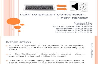 Text to Speech Conversion