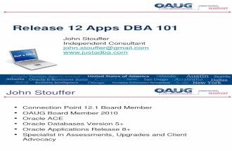 Stouffer Release 12 Apps DBA 101 10-14-12 V2 SLIDES