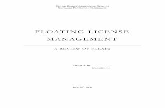 Floating License Management - A Review of FlexLM