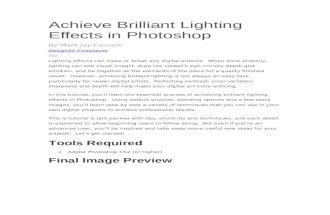 Achieve Brilliant Lighting Effects in Photoshop