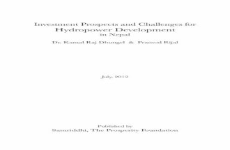 Investment Prospects & Challenges for Hydropower Development in Nepal