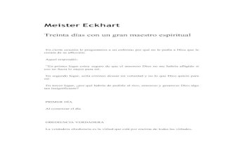 eckhart, meister - 30 días con un gran maestro espiritual