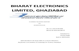 102814565 Summer Training Report Bel Bharat Electronics