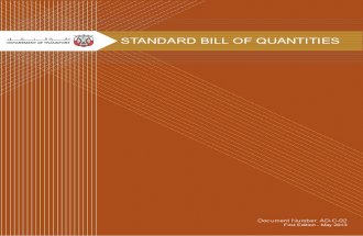 Standard Bill of Quantities-Roads ADH
