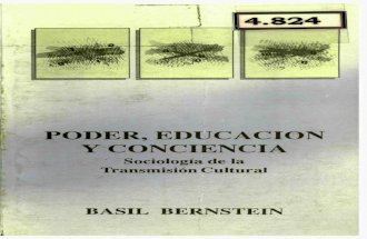 Poder, educación y conciencia. Basil Bernstein, 1988