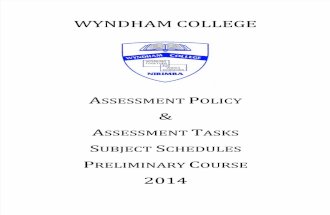 Preliminary Assessment Booklet 2014
