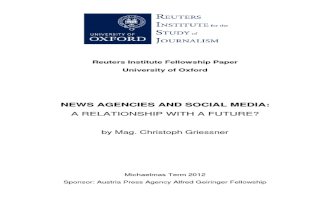 News Agencies and Social Media