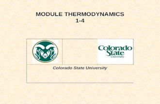 Module Thermodynamics 1
