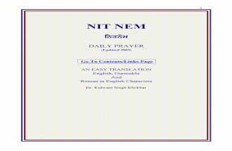 Nitnem by Dr. Kulwant Singh, With Punjabi & Eng Transla & PT