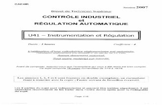 BTS CIRA Instrumentation-Et-regulation 2007