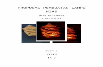 Proposal Pembuatan Lampu Hias