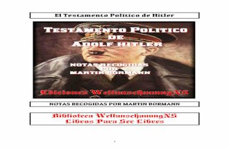 El Testamento Político de Hitler