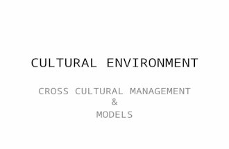 Cultural Env.models