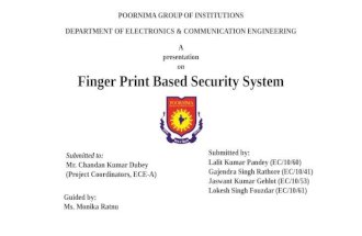 Finger Print Based Security System PPT