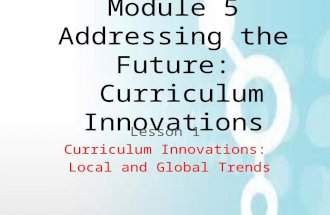 Curriculum Innovations in the Philippines (Local and National)
