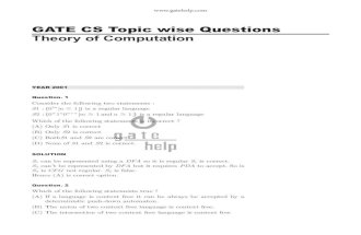 Theory of Computation MCQs
