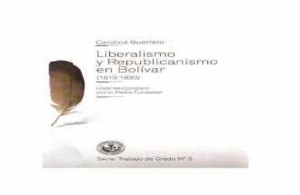 Liberalismo y republicanismo en Bolívar - Carolina Guerrero