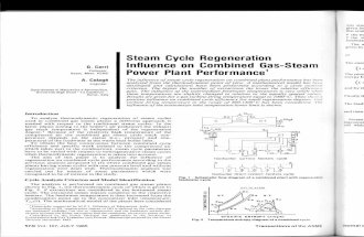 G Cerri & a Colage, Steam Cycle Regeneration Influence on Combined Gas-Steam Power Plant Performance