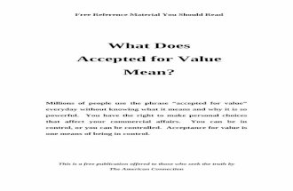 Accepted for Value