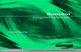 Romani a Linguistic Introduction