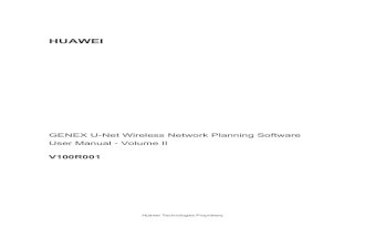 GENEX U-Net Wireless Network Planning Software User Manual-Volume II