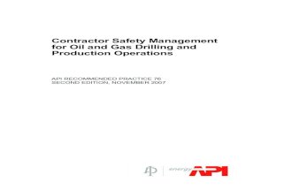 API Contractor Safety Management System Oil and Gas Drilling