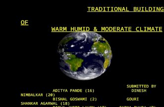 Warm Humid & Moderate Climate