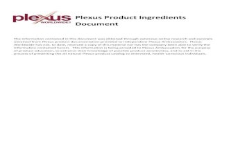 10 Plexus - Plexus Products Ingredients Document Au