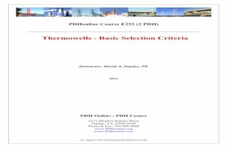 Thermowells - Basic Selection Criteria