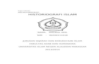 Tugas Historiografi Malikul Adil