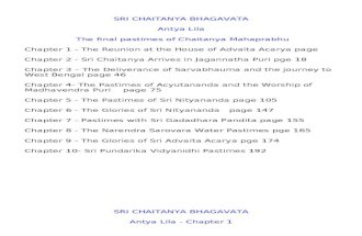 Sri Caitanya Bhagavata Antya Lila