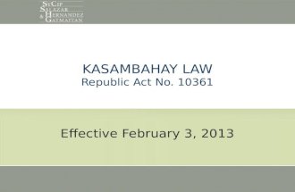 Kasambahay Law