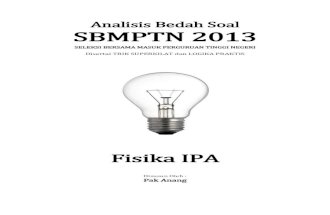 Analisis Bedah Soal SNMPTN 2013 Fisika IPA